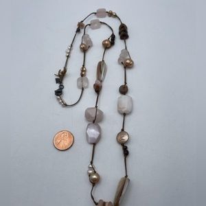 Silpada Rose Quartz and Pearl necklace